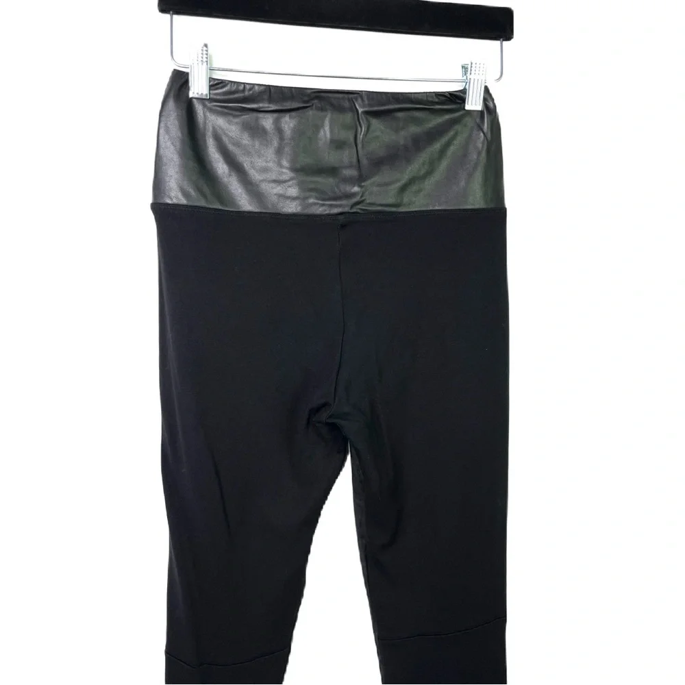 Aritzia Wilfred Free Daria Pant High Waisted Vegan Leather Leggings Black Size M - Picture 11 of 14